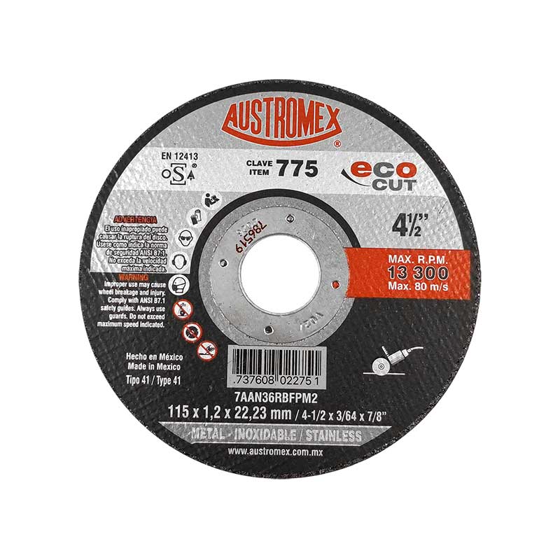 Disco de corte de 4 1/2 pulgadas